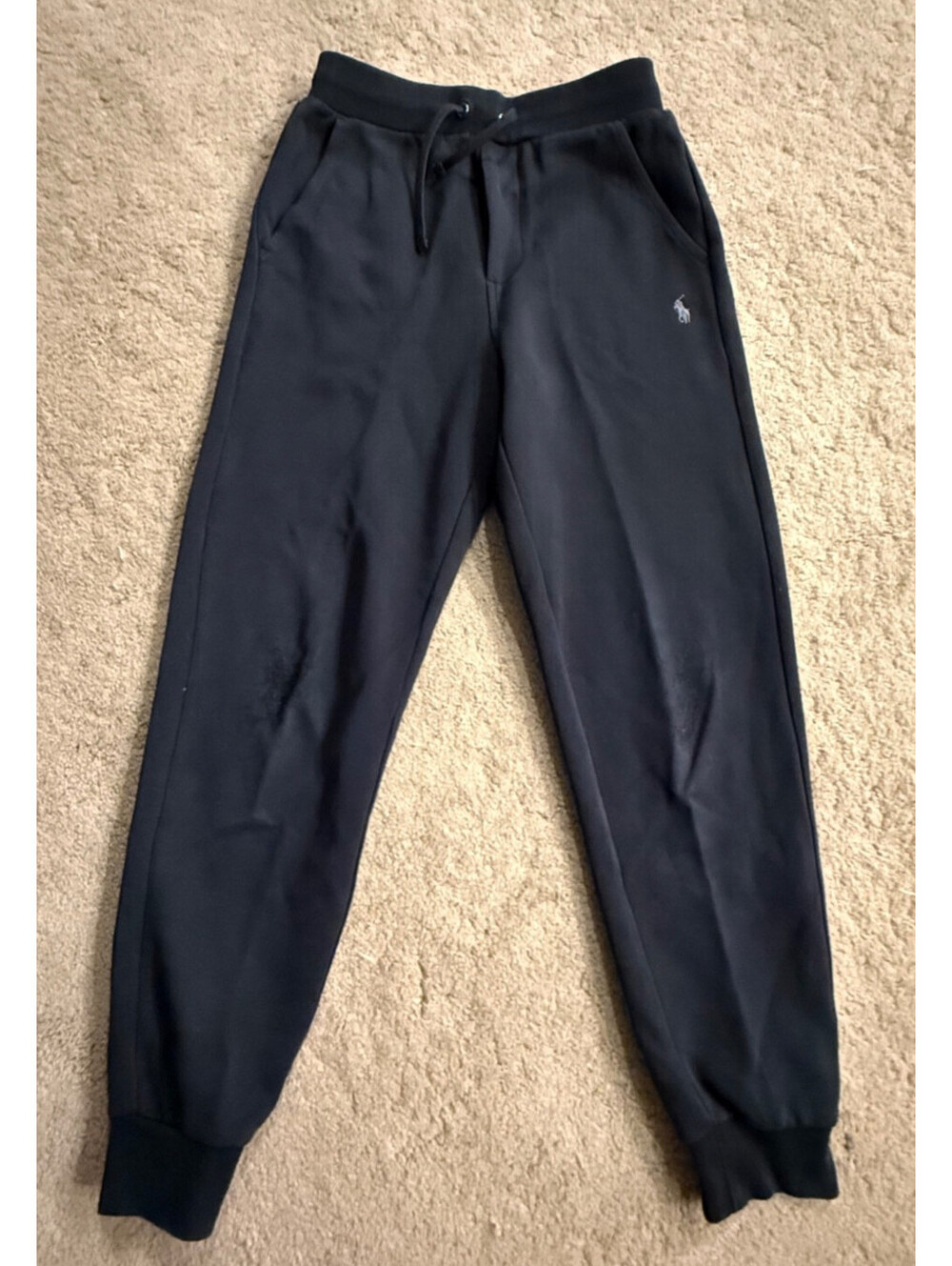 Polo Ralph Lauren Boys Black Jogger Sweatpants Pony Logo Size 8